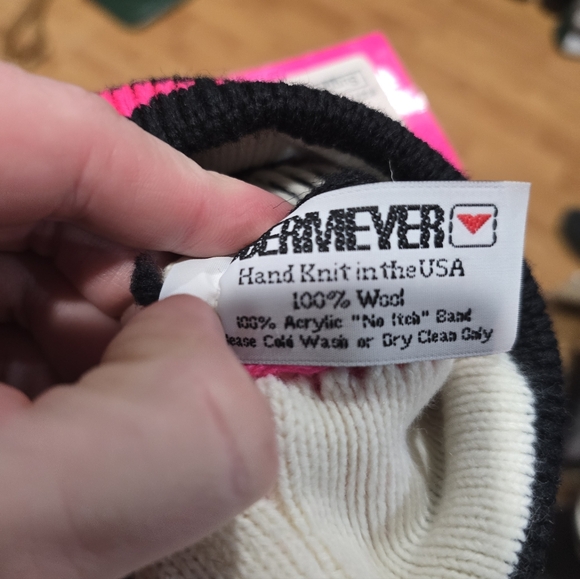 Vtg Obermeyer Made In USA Apres Ski Cilantro Wool Knit Southwestern Neon Jay NWT - Picture 2 of 3